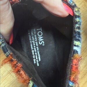 TOMS Colorful Plaid Slip-Ons